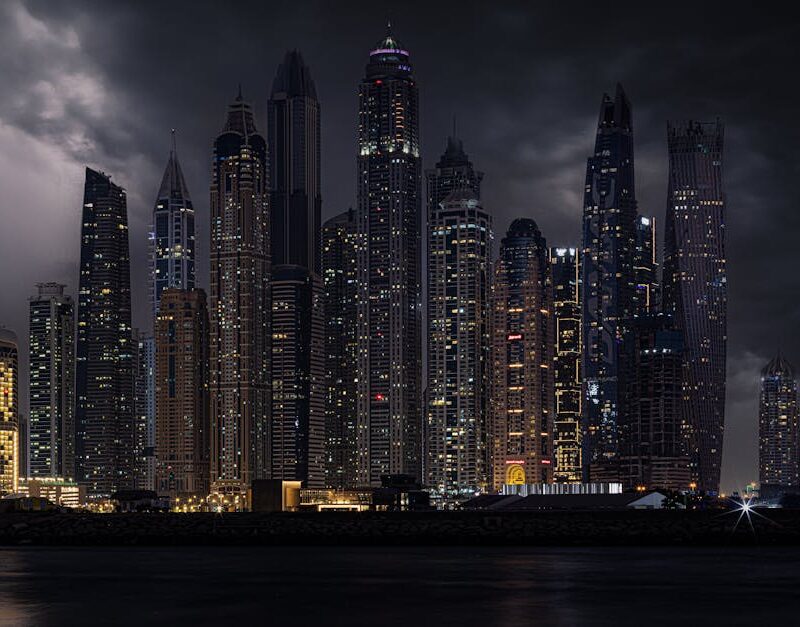 City Architecture - Majestic skyscrapers of Dubai's skyline brillian #12909951