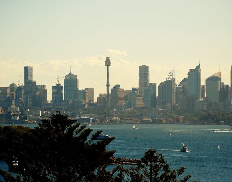 City Architecture - Stunning daytime view of Sydney skyline and harb #20636688