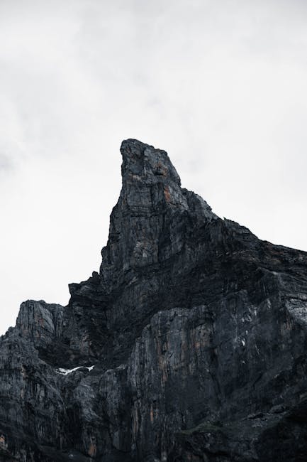 Mountain Landscapes - Towering rocky peak in Sixt-Fer-à-Cheval, France #26382480