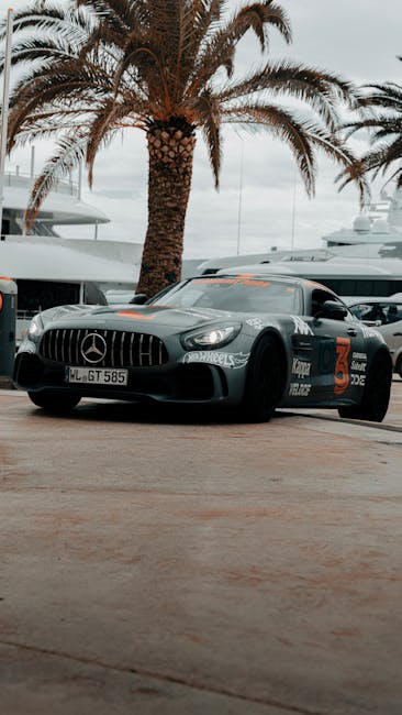 Luxury Cars - Capture of a sleek Mercedes AMG GT parked under #29580379