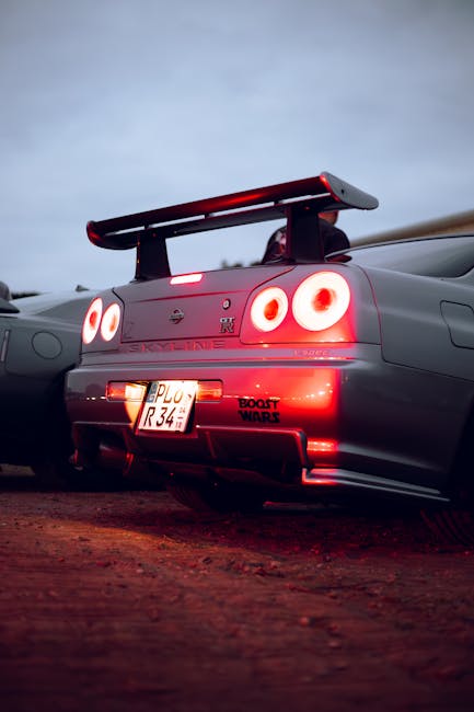 Luxury Cars - Nissan Skyline GT-R with illuminated taillights #36086307