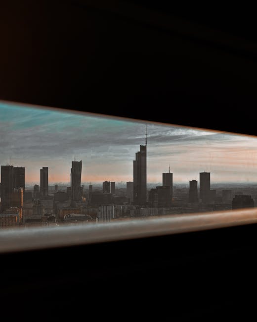 City Architecture - A dramatic view of Warsaw's skyline captured at #36595229